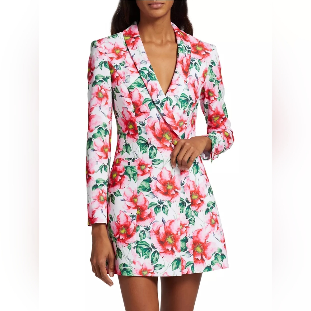 ALICE OLIVIA Latoya Floral Blazer Style Mini Dress US 10 Org $550